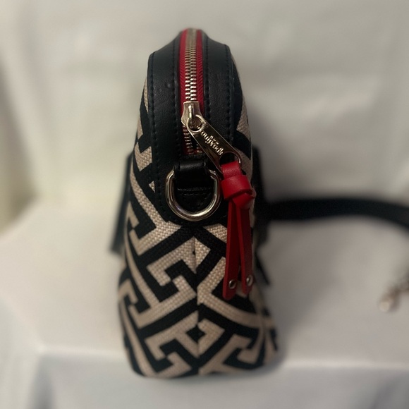 Spartina 449 Callahan Satchel Crossbody EUC Leather And Linen - Picture 11 of 14